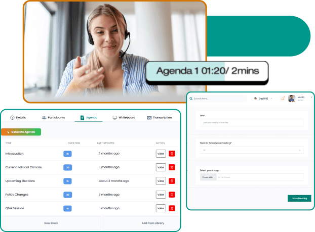 Seamless Meeting Planner with Agenda