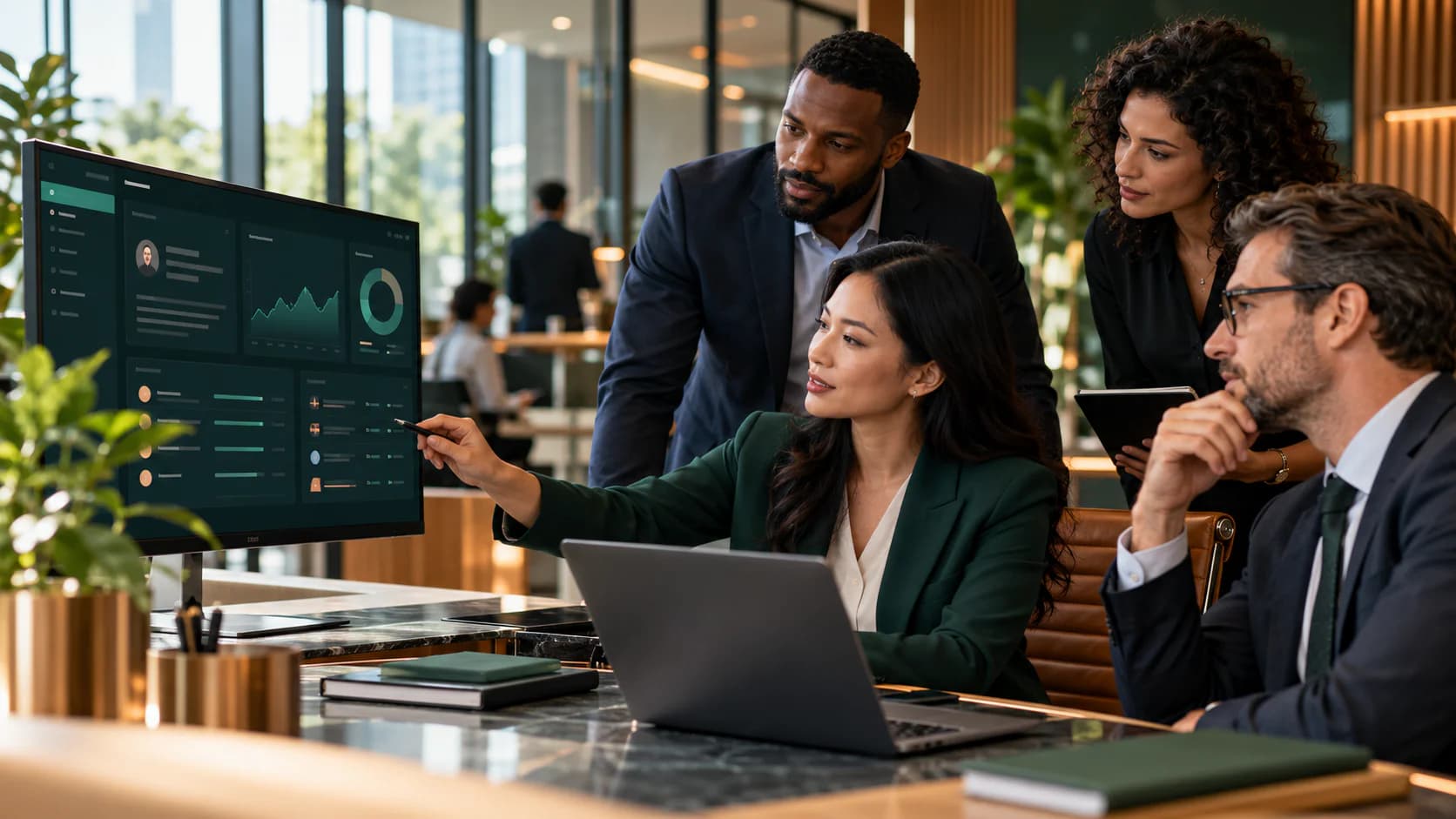 Financial services teams working with Trivoh